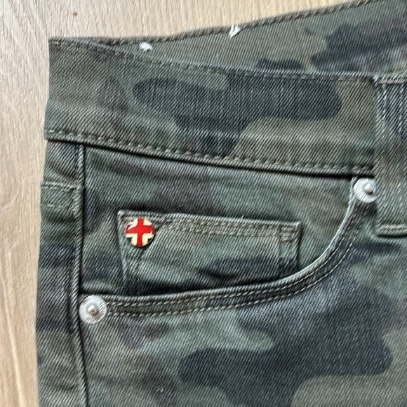 NWOT Hudson Midrise Nico Super skinny Ankle  Camo Jeans Green Soze 28 0100 - Picture 3 of 9